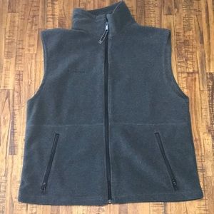 Men’s Large Columbia fleece zip up vest gray